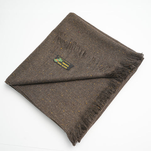Chocolate Brown Winter Wool Shawl