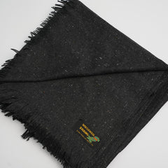 Winter Wool Shawl - Dotted Black