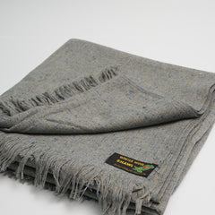 Dotted Light Grey Winter Wool Shawl