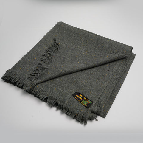 Ebony Grey Winter Wool Shawl