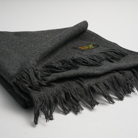 Night Grey Winter Wool Shawl